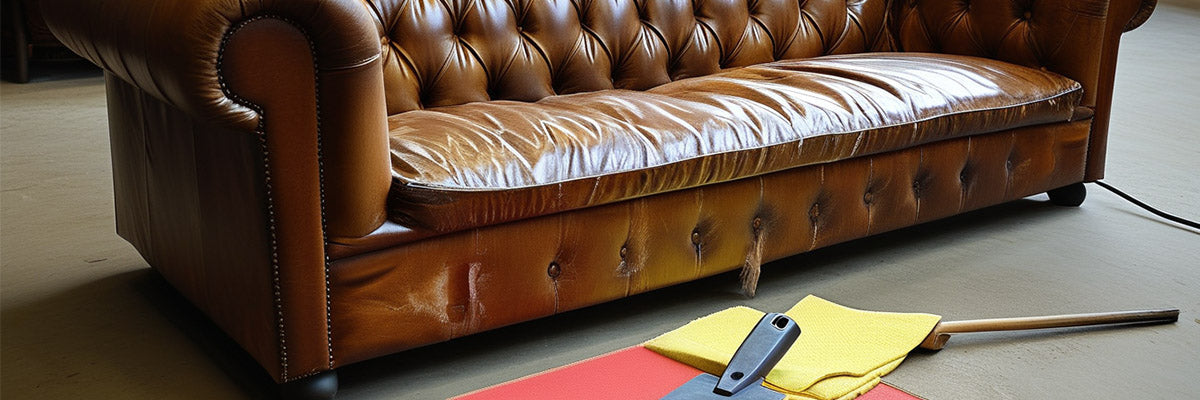 clean leather couches