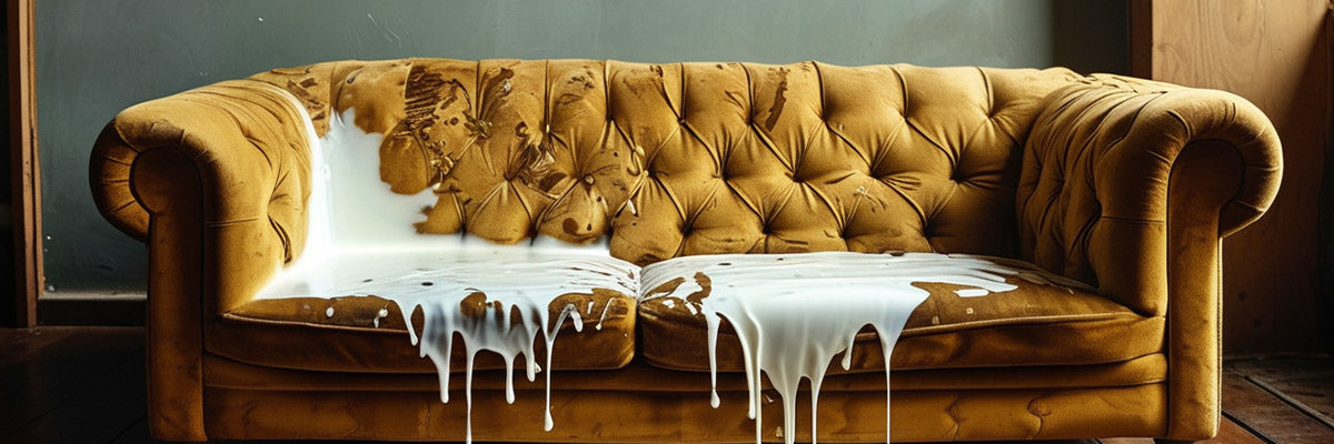 clean milk off a suede couch