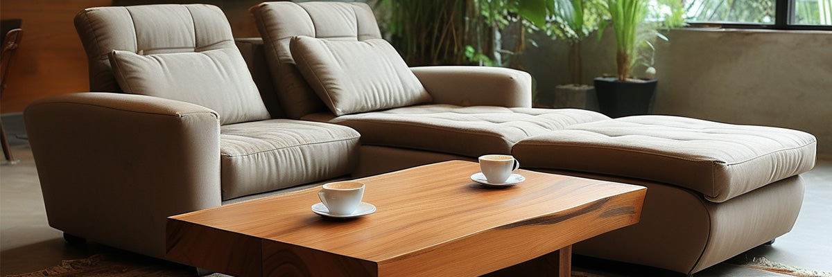 coffee table with sofa