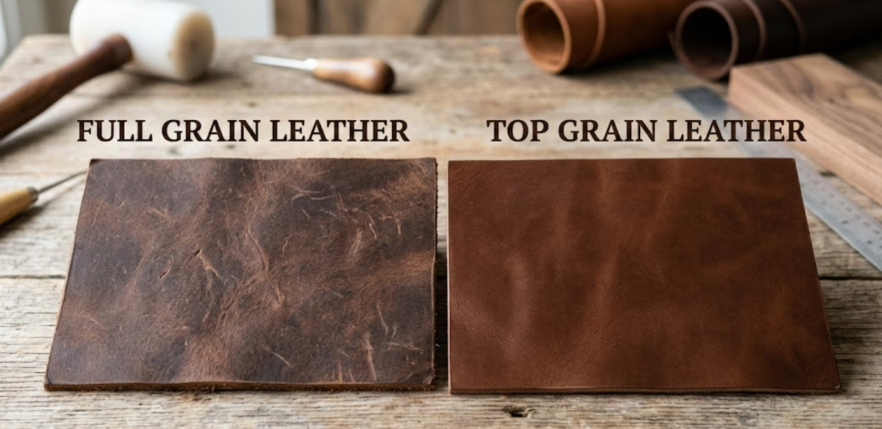 top grain leather vs full grain leather