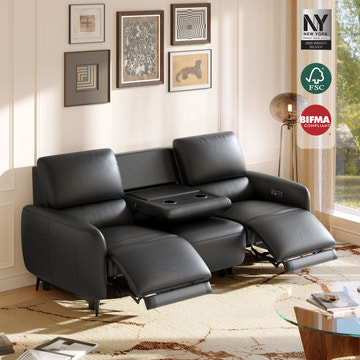V,{Top-Grain Leather-Black?3-Seat}