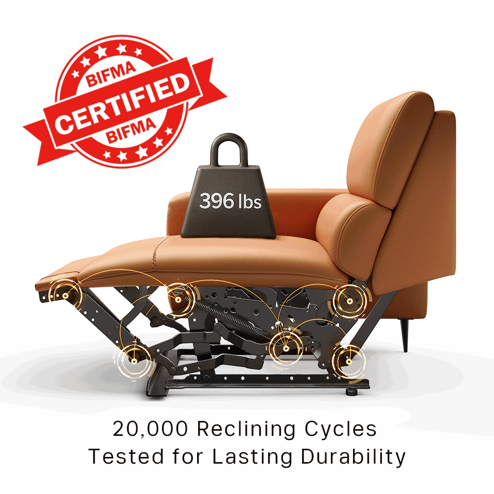 AeroStretch 3 Seater Power Zero Wall Recliner Sofa with Drop Down Table Tray