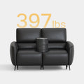 V,{Top-Grain Leather-Black?Loveseat}