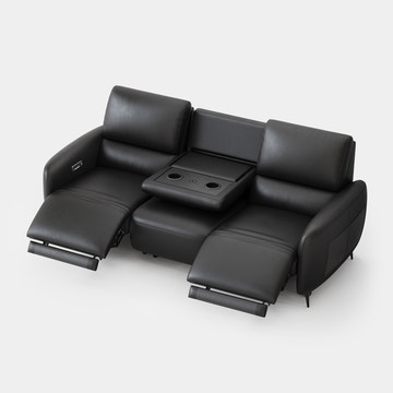 V,{Top-Grain Leather-Black?3-Seat}