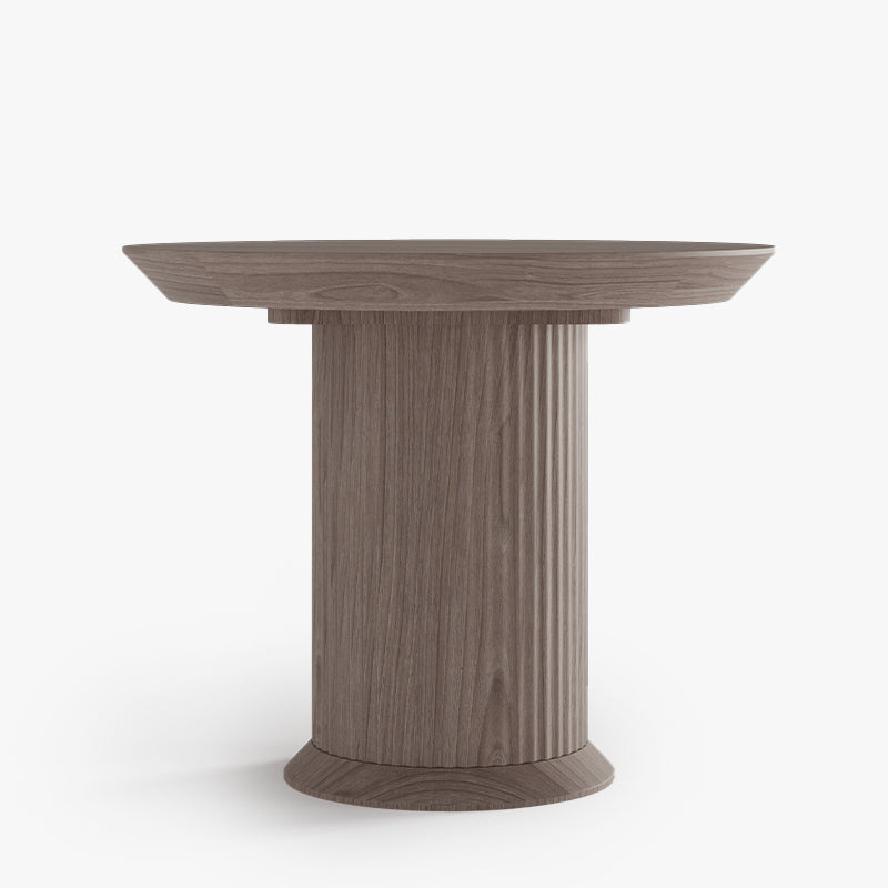 Miya Japandi Round Dining Table with Pedestal Base