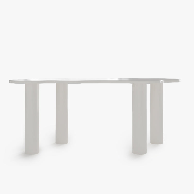 Elina Nordic 4-Leg Dining Table with Irregular-Shaped Tabletop