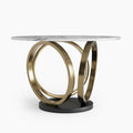 Sophie Common Luxury Round Dining Table with Metal Base