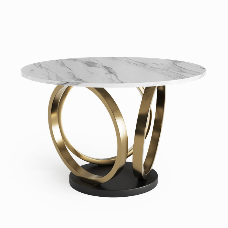 Sophie Common Luxury Round Dining Table with Metal Base