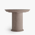 Miya Japandi Round Dining Table with Pedestal Base