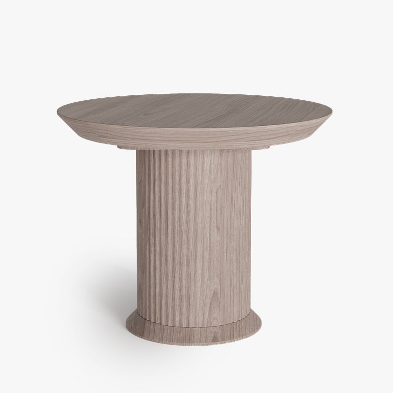 Miya Japandi Round Dining Table with Pedestal Base