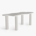 Elina Nordic 4-Leg Dining Table with Irregular-Shaped Tabletop