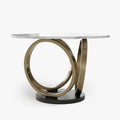 Sophie Common Luxury Round Dining Table with Metal Base