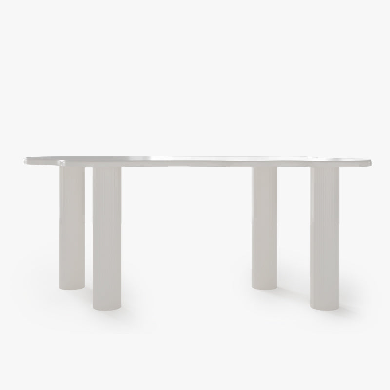 Elina Nordic 4-Leg Dining Table with Irregular-Shaped Tabletop