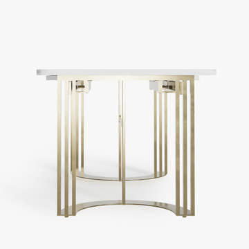 Eden Common Luxury Extendable 63 inch -78.7 inch White Rectangular Dining Table Set with 4 Chairs