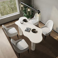 Elina Nordic 4-Leg Dining Table with Irregular-Shaped Tabletop