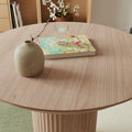 Miya Japandi Round Dining Table with Pedestal Base