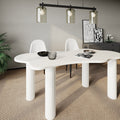 Elina Nordic 4-Leg Dining Table with Irregular-Shaped Tabletop