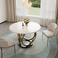 Sophie Common Luxury Round Dining Table with Metal Base