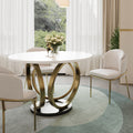 Sophie Common Luxury Round Dining Table with Metal Base