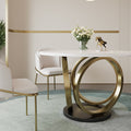 Sophie Common Luxury Round Dining Table with Metal Base