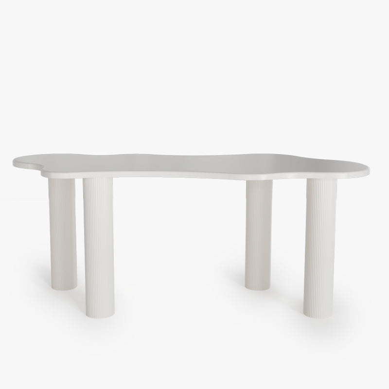 Elina Nordic 4-Leg Dining Table with Irregular-Shaped Tabletop