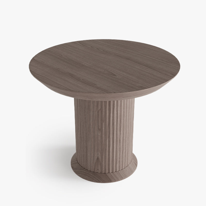 Miya Japandi Round Dining Table with Pedestal Base