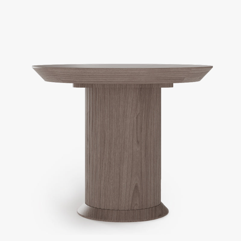 Miya Japandi Round Dining Table with Pedestal Base