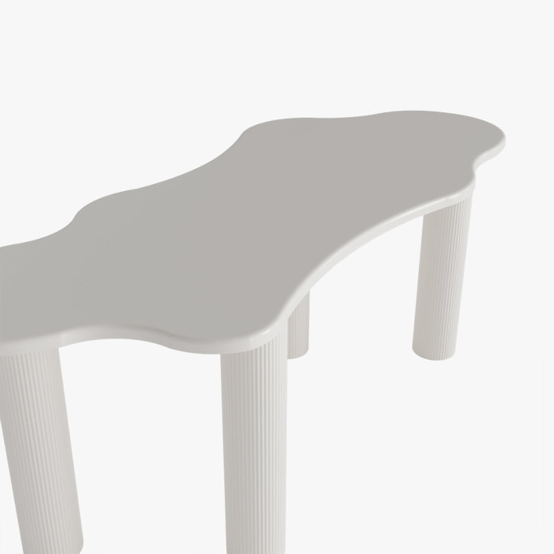 Elina Nordic 4-Leg Dining Table with Irregular-Shaped Tabletop