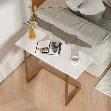 Cassandra Common Luxury Marble White Side Table