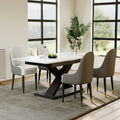 Thomas Modern Extendable X Leg Seats 4-6 Person Dining Table