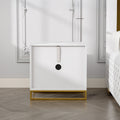 Cassandra Common Luxury White Lacquer Square Nightstand