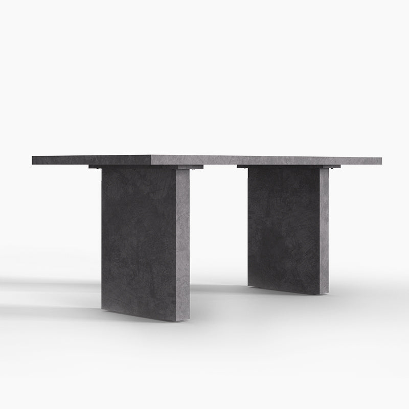 Todd Japandi Dining Table with Dual Pedestals for 6 people