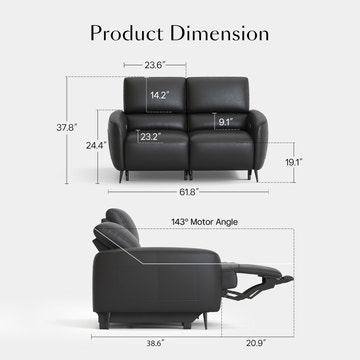V,{Top-Grain Leather-Black?Loveseat}