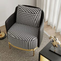 George Modern Houndstooth Pattern Living Room Chair