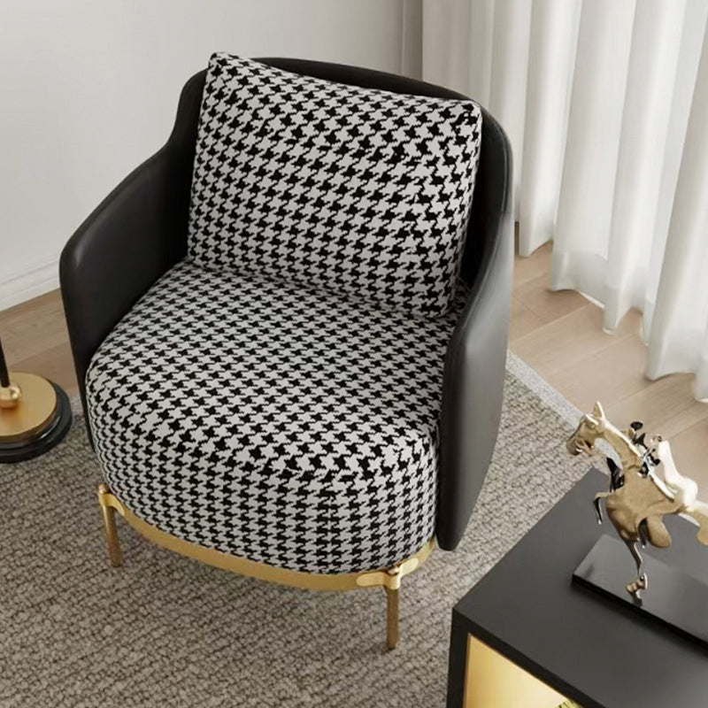 George Modern Houndstooth Pattern Living Room Chair with Arms