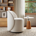 Kelly Nordic Round Back Swivel Vanity Stool