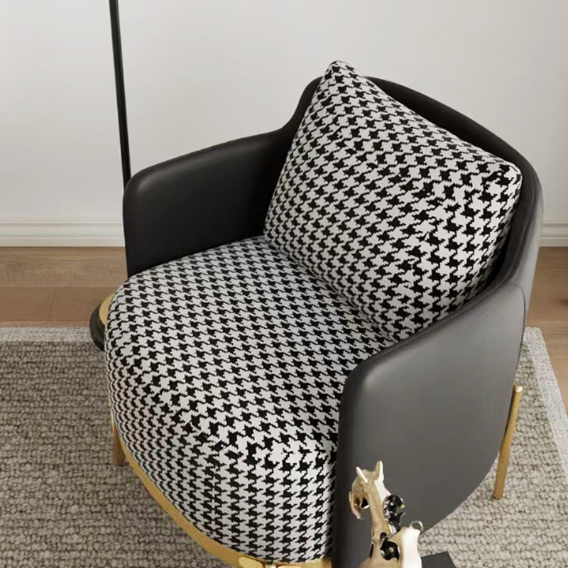 George Modern Houndstooth Pattern Living Room Chair with Arms