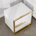 Cassandra Common Luxury White Lacquer Square Nightstand