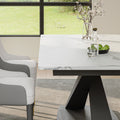 Thomas Modern Extendable X Leg Seats 4-6 Person Dining Table