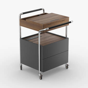 CubeMove Multifunctional Side Table with Storage and Power Strip