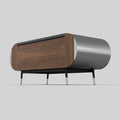 Lift-Top Coffee Table with Rounded Edges and Drawers