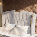 Sophie Common Luxury Tufted King Upholstered Wingback Bed with Headboard