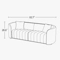 Sophie Common Luxury Off White 3 Seater Leather Couch with Gold Legs