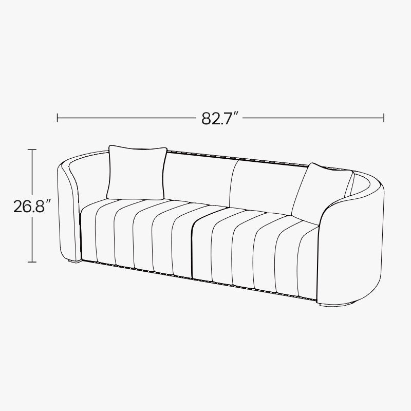 Sophie Common Luxury Off White 3 Seater Leather Couch with Gold Legs