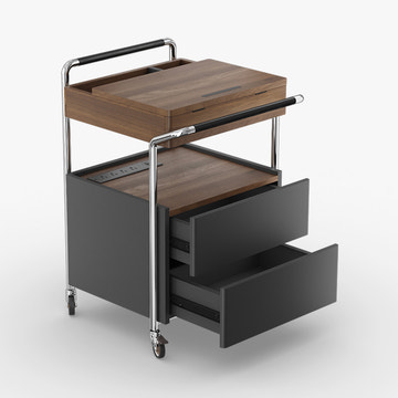 CubeMove Multifunctional Side Table with Storage and Power Strip