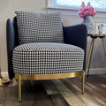 George Modern Houndstooth Pattern Living Room Chair with Arms