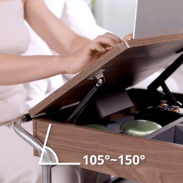 CubeMove Multifunctional Side Table with Storage and Power Strip