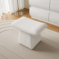 Elina Nordic Living Room Saddle Stool with Sherpa Fabric