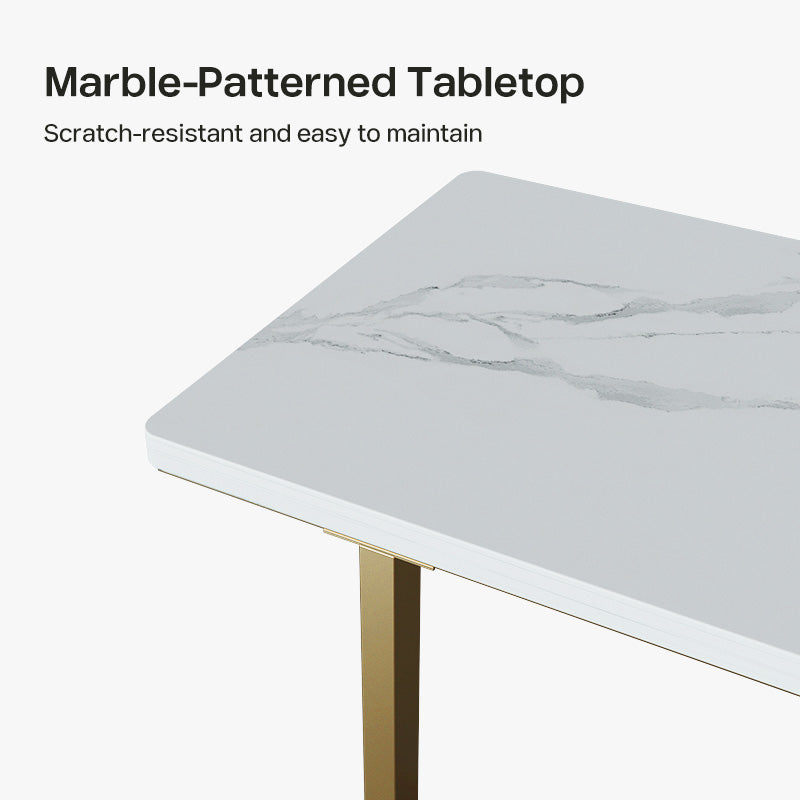 Cassandra Common Luxury Marble White Side Table