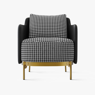 George Modern Houndstooth Pattern Living Room Chair with Arms